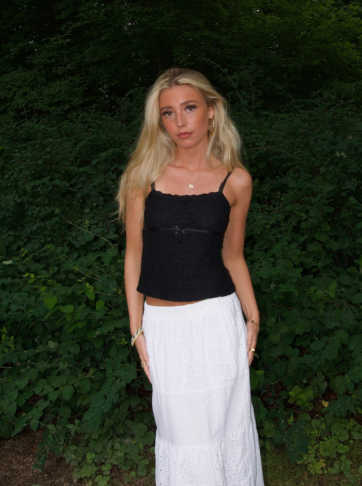Bente lace top - Black