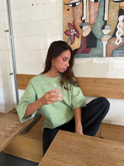 Alia three-quarter sleeve knit – Green
