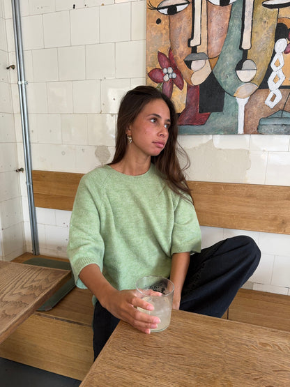 Alia three-quarter sleeve knit – Green