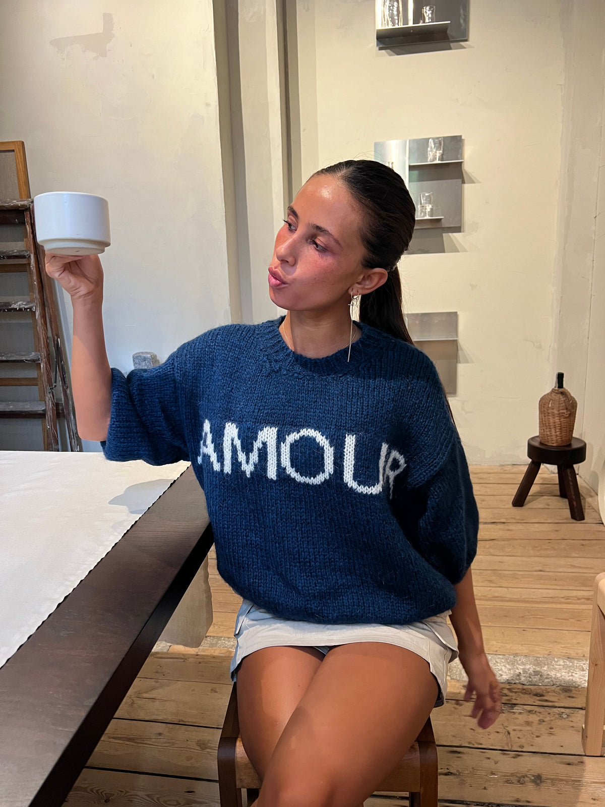 "Amour" knit - Navy