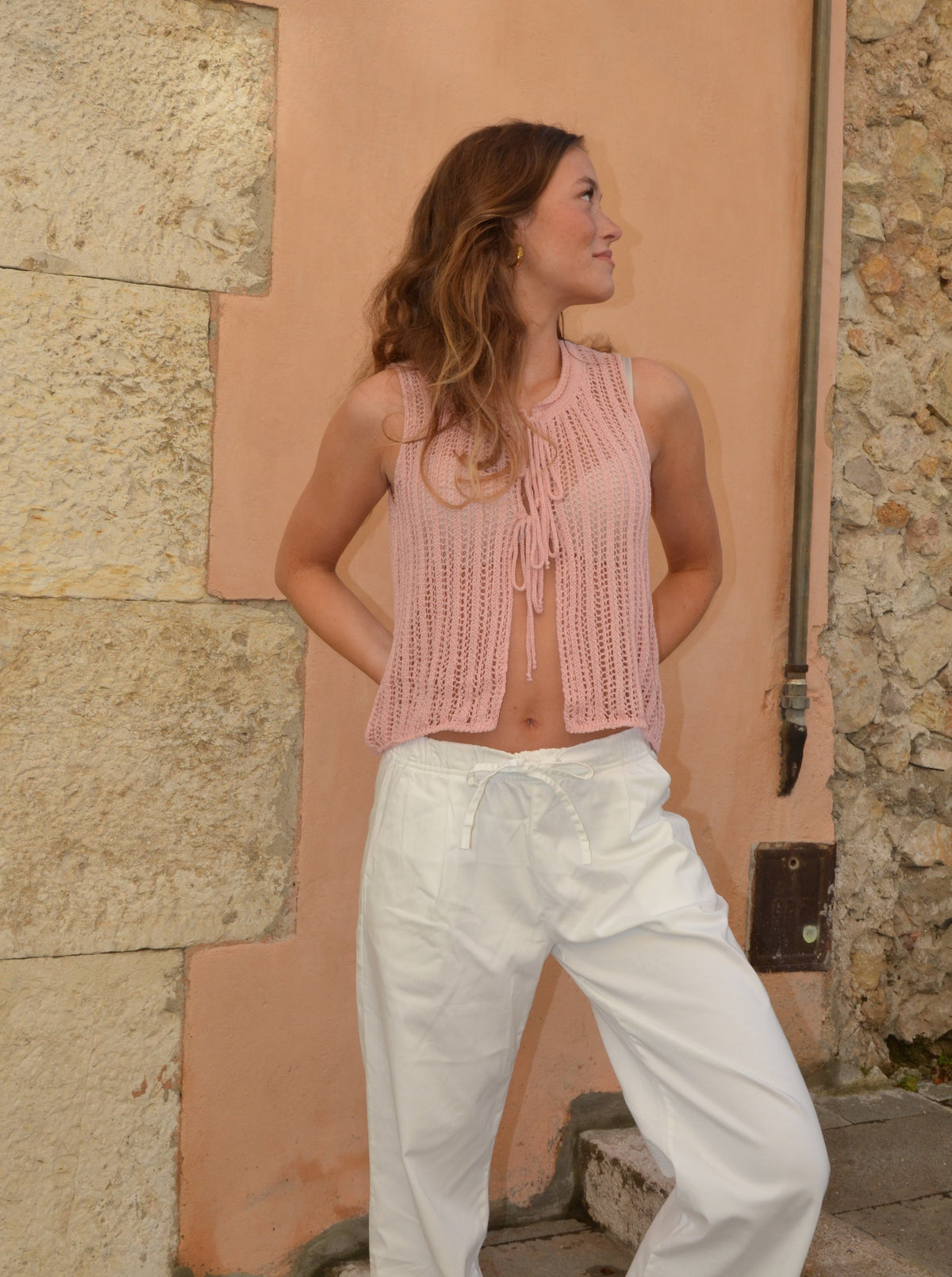 Hadil knitted top - Pink