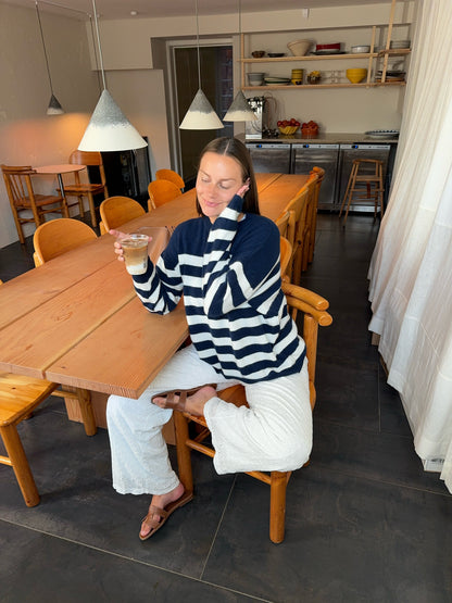 Mathilde Ravn striped knit - navy/white