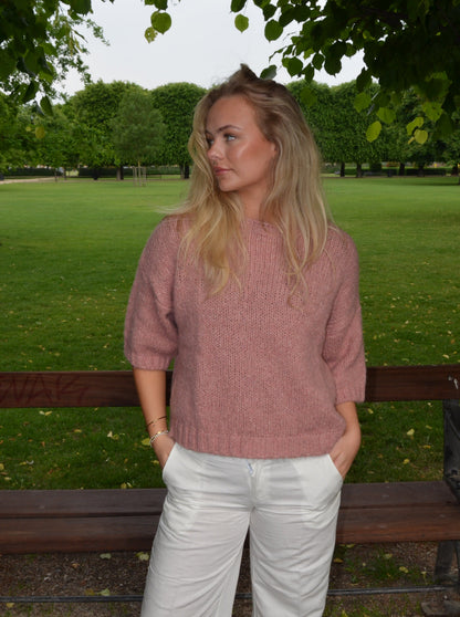 Hedvig knit with short sleeves - Pink
