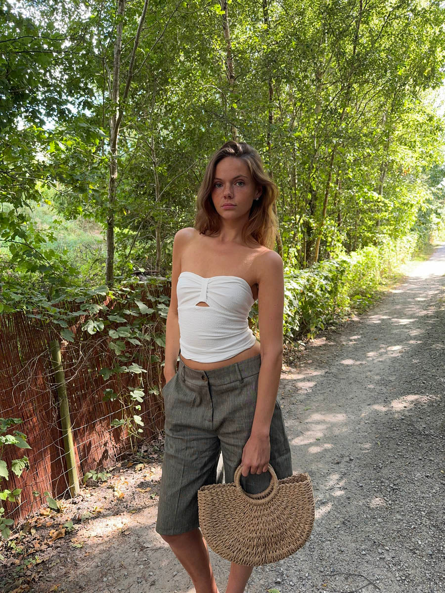 Muda bandeau top - White
