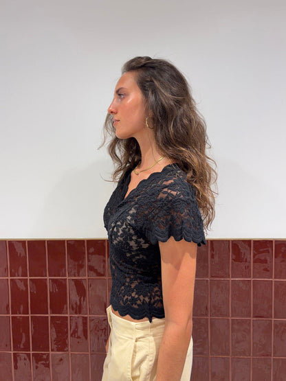 Isabel lace blouse - Black