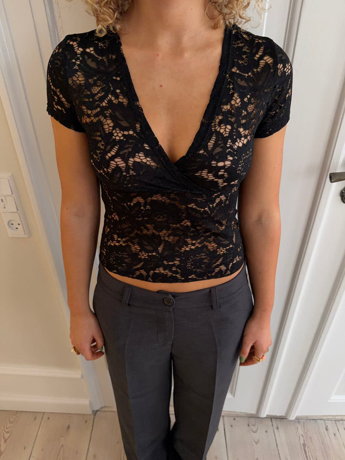 Bernadette lace top - Black
