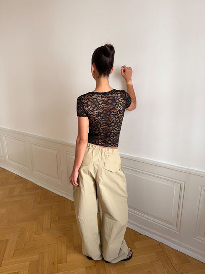 Bernadette lace top - Black