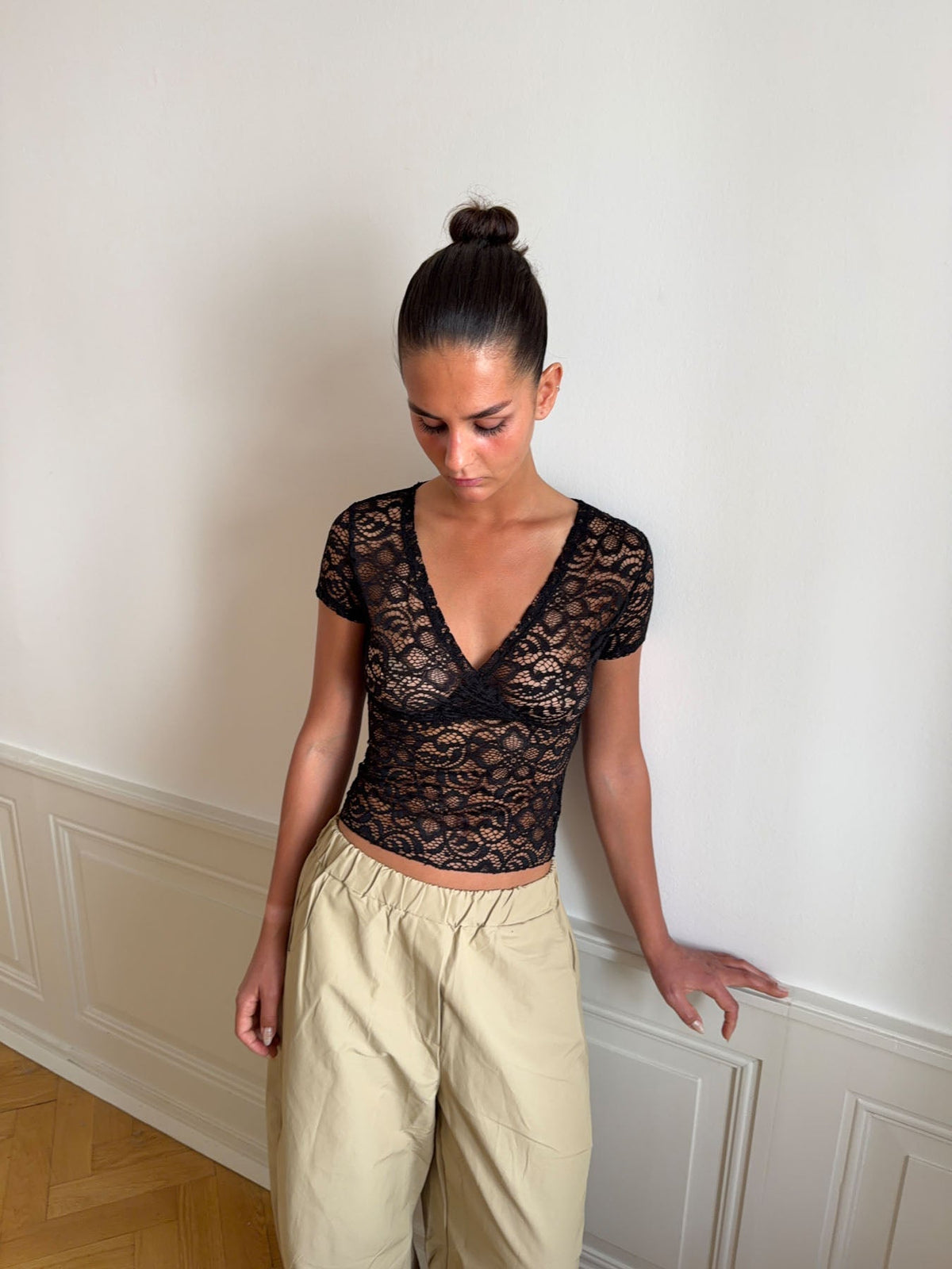 Bernadette lace top - Black