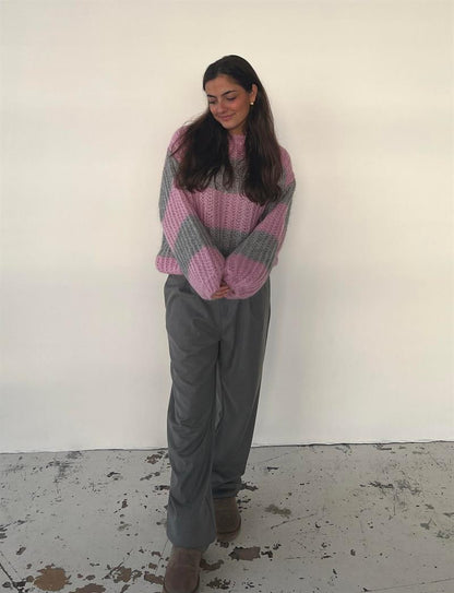 Mathilde & Anna - Knit Pink/grey
