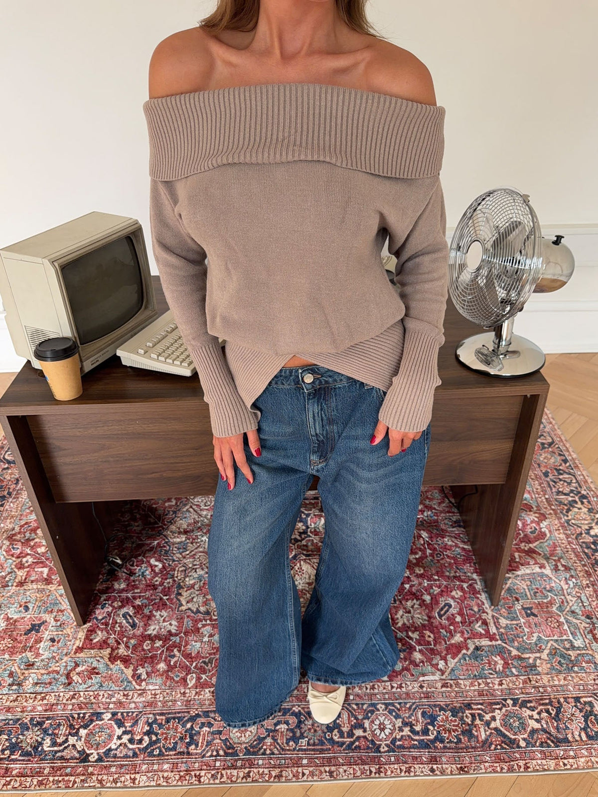 Tora fitted knit - Taupe