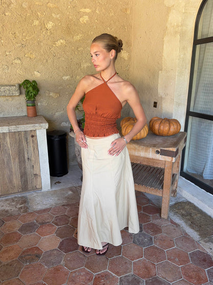 Tinnia halterneck top - Orange