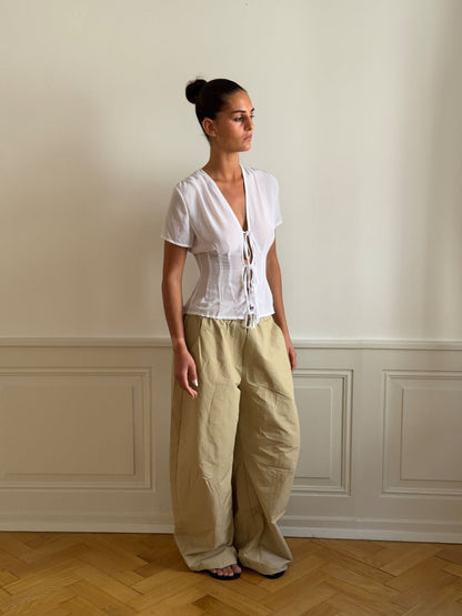 Silivia mesh top - White