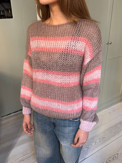 Evelina knit - Brown/Pink