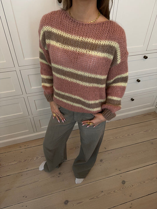 Evelina knit - Pink/Yellow/Taupe