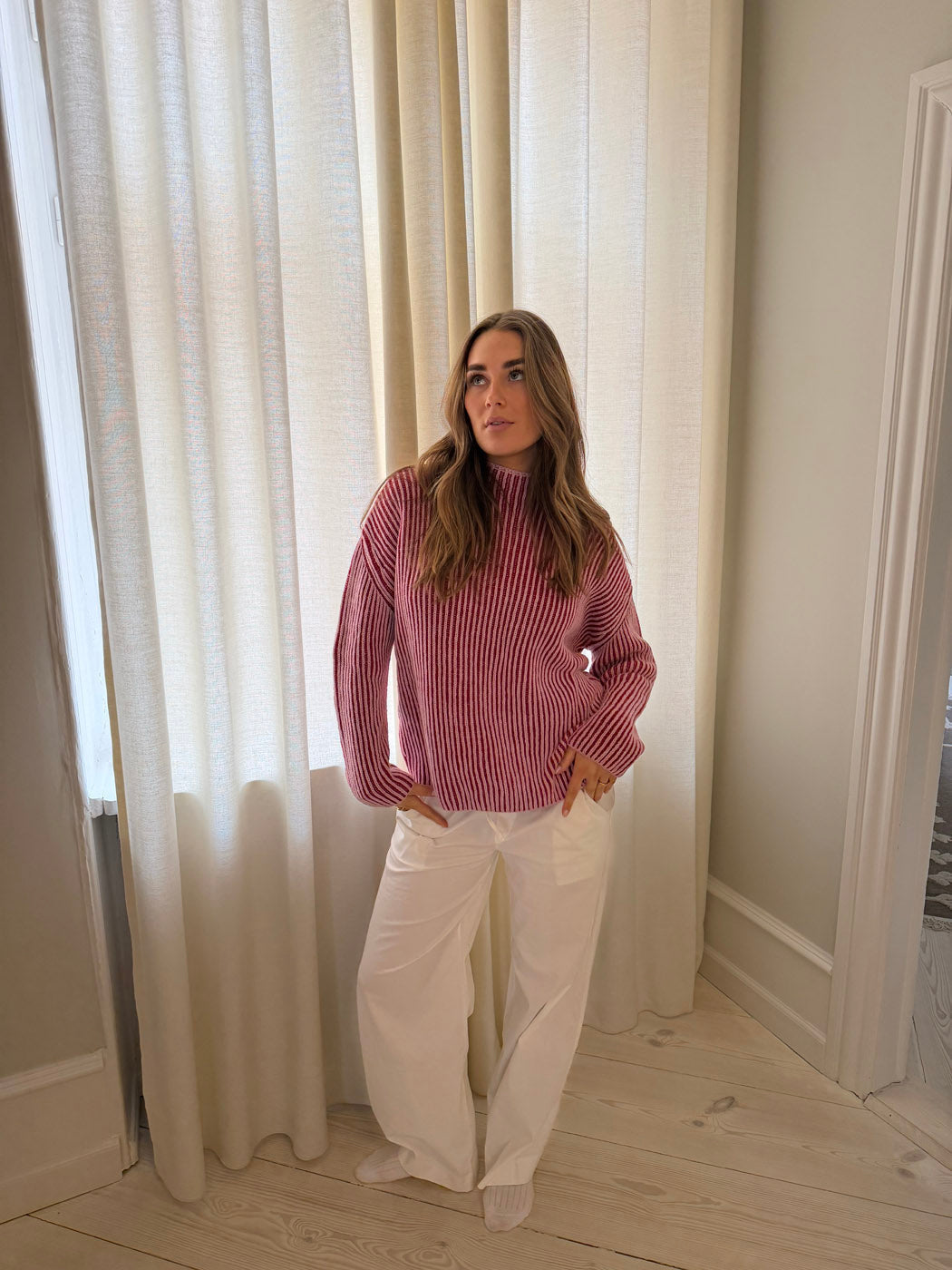 Silkeline turtleneck - Purple/red