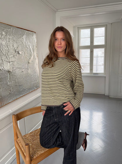 Lulanna knit with stripes - Yellow/brown