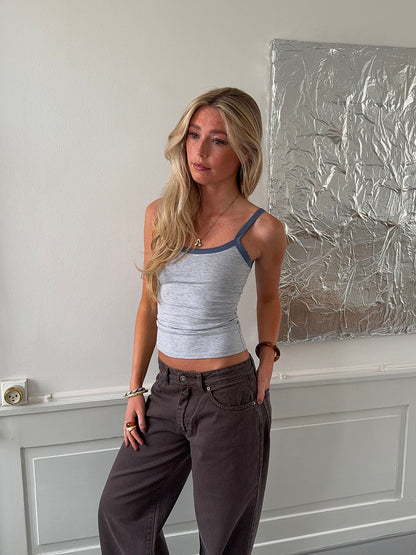 Wren tank top - Grey/blue