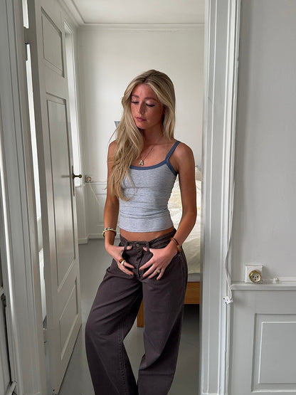 Wren tank top - Grey/blue