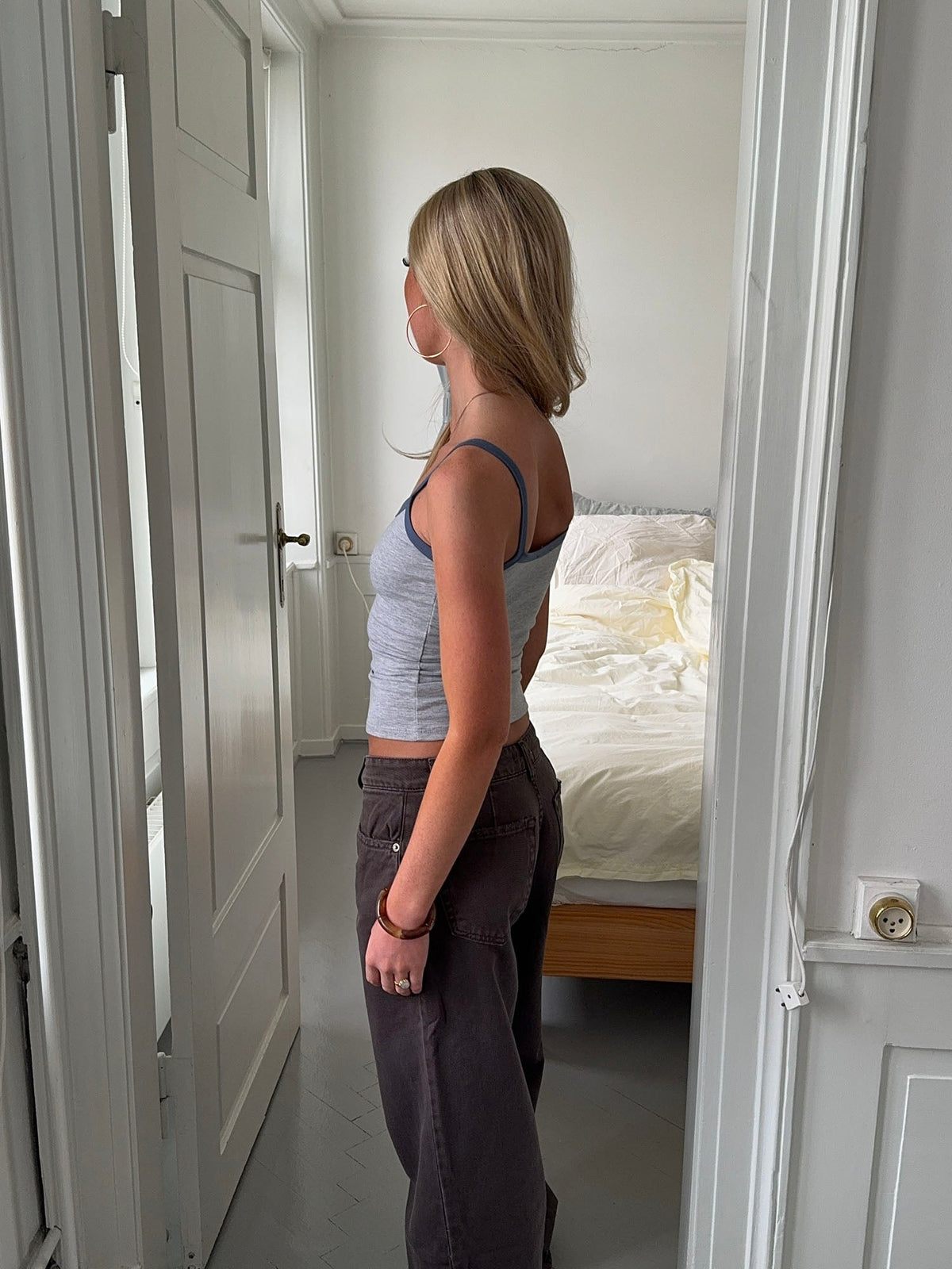 Wren tank top - Grey/blue