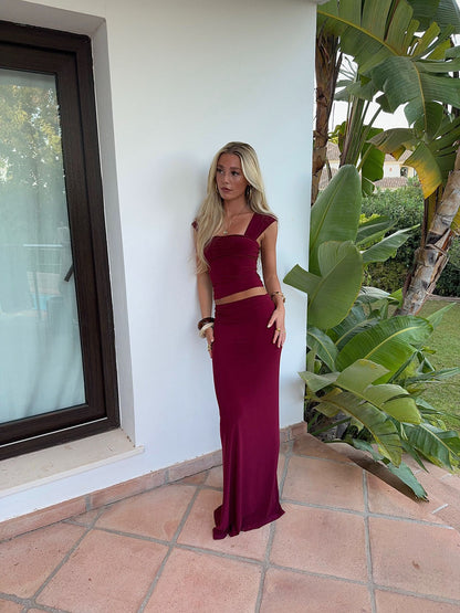 Malia top – Burgundy