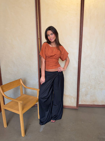 Sina top with smock – Orange