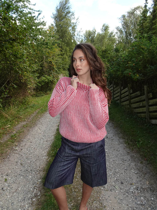Silkeline turtleneck - Purple/red