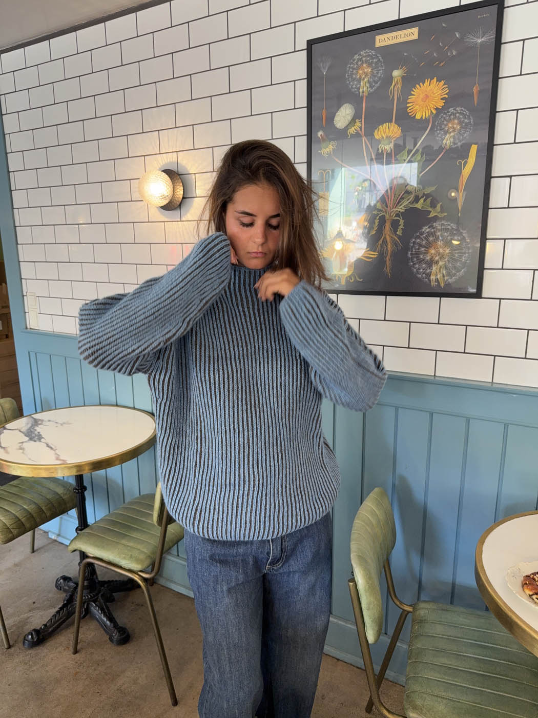 Silkeline turtleneck - Blue